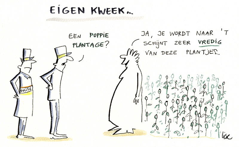 cartoon wakker voor vrede