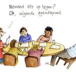 cartoon vergaderen