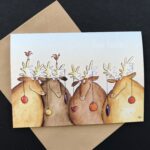 kerstkaart herten