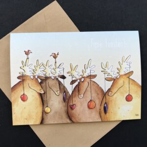 kerstkaart herten