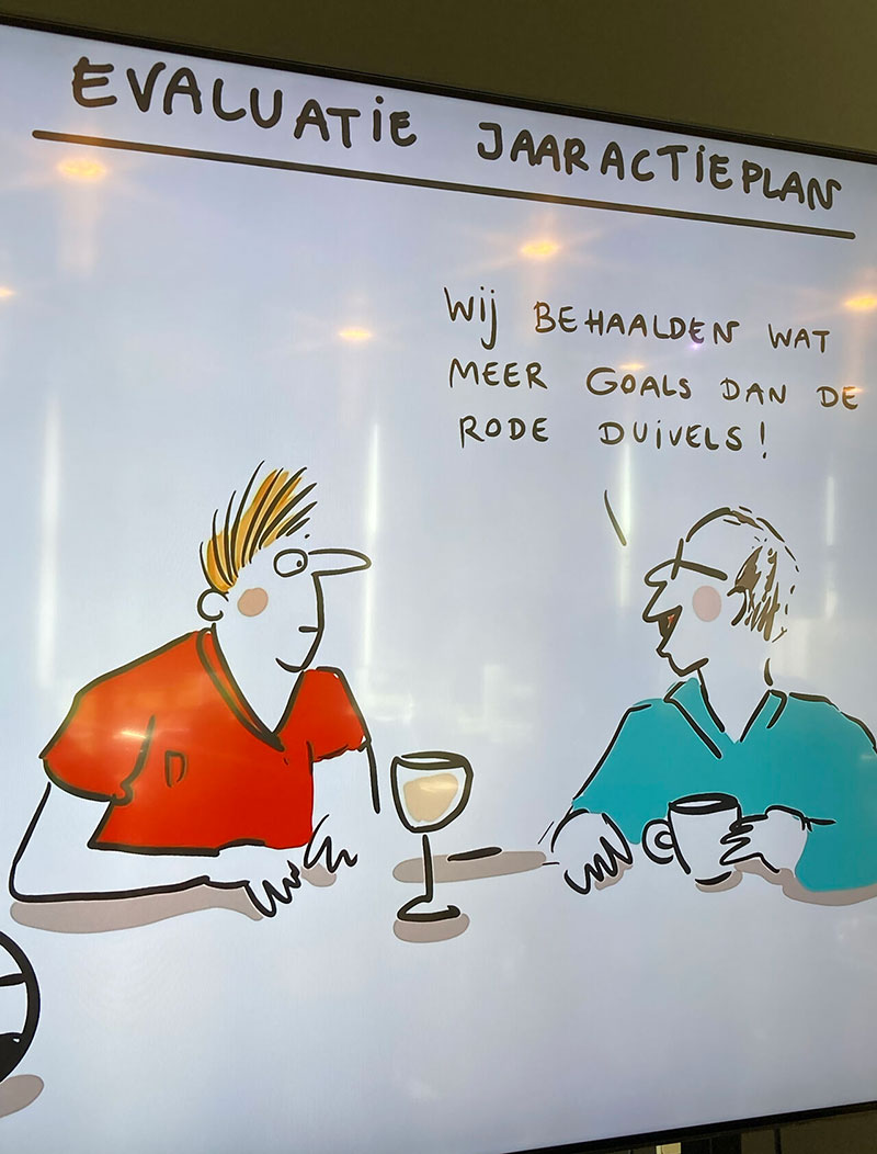 live cartoonist bedrijfsevent