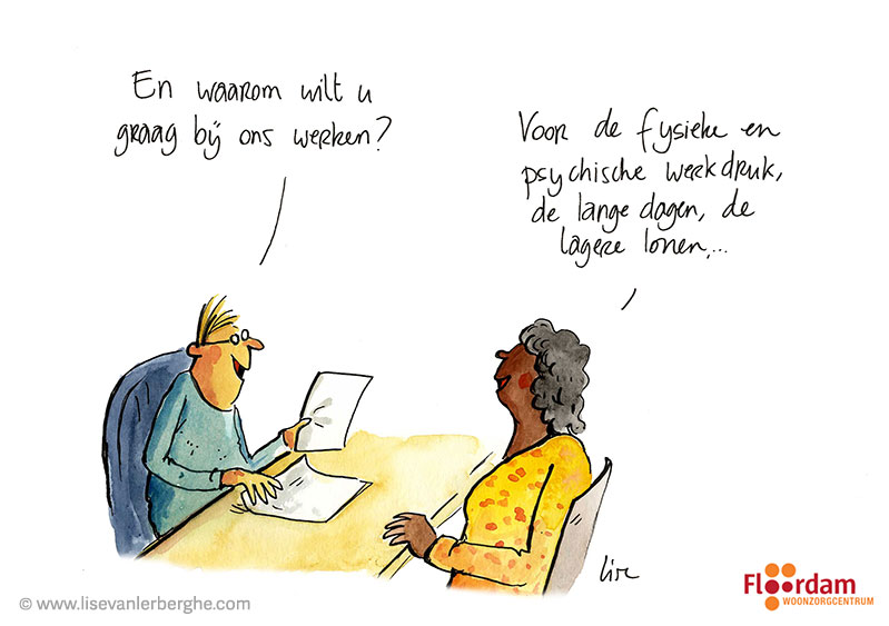 cartoon vacature zorg