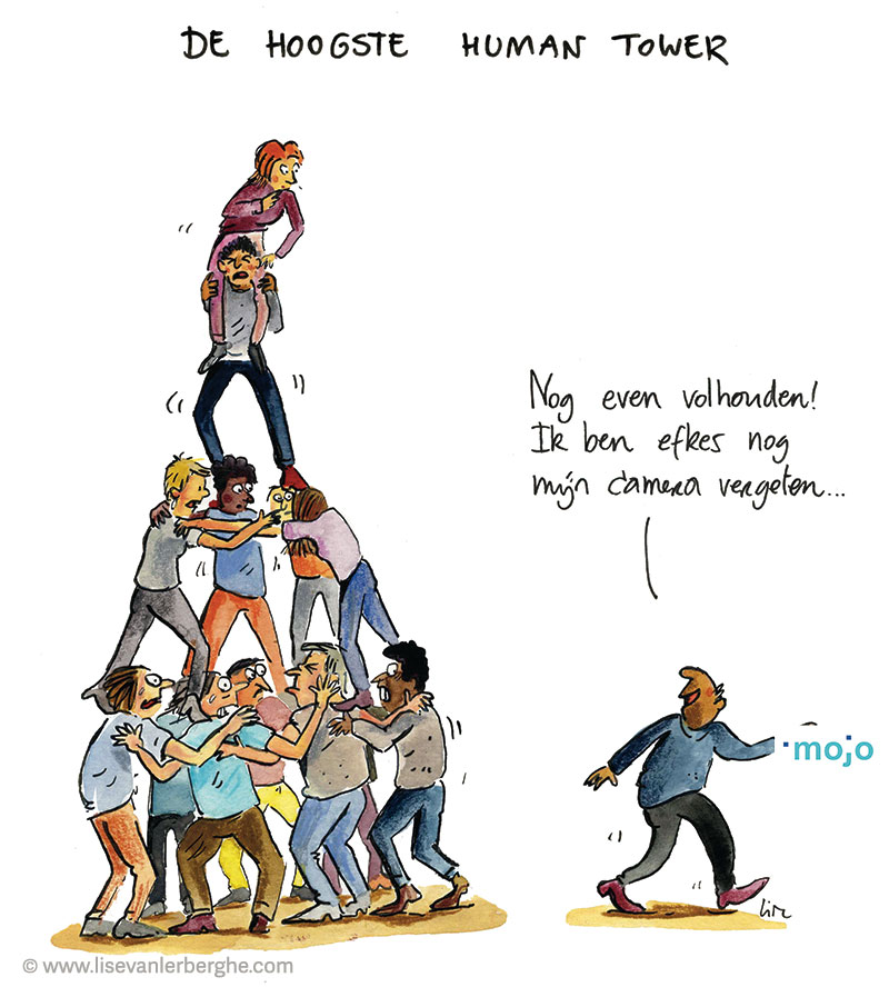 cartoon human tower