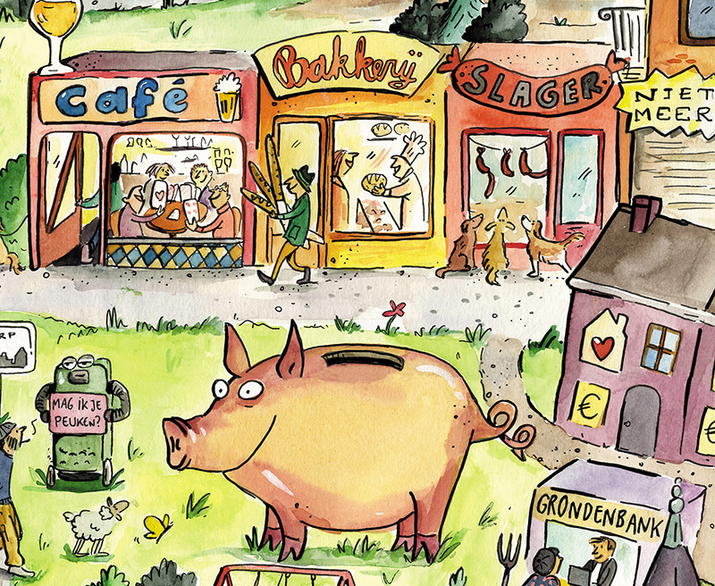 poster illustratie campagne zoekplaat lise vanlerberghe